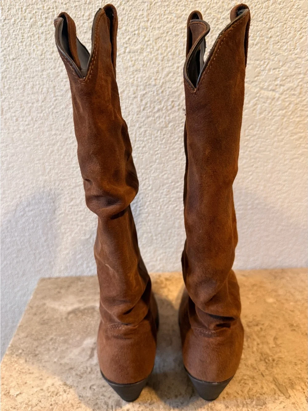 DINGO Brown Suede Western Boot w/ Star Detail